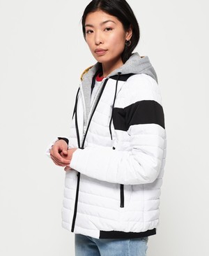 Superdry Copenhagen Padded Női Kabát Fehér | JHTNB2971